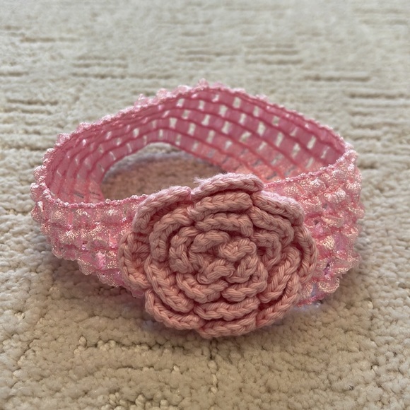 Baby / little girl pink headband - Picture 2 of 8